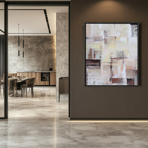 Large Abstract Wall Art | Brown And Beige Wall Art | Neutral Wall Art #DF033