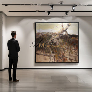 Wabi Sabi Art | Brown Wall Art | Abstract Modern Art Canvas | Textured Wall Art For Living Room #DF051