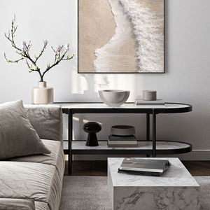 Minimalist Neutral Textured Ocean Beach Wave Canvas Wall Art, Thick Paint Impasto Coastal Landscape Artwork for Modern Home, Beige White Soft Tones Abstract Painting for Living Room Bedroom Office Decor