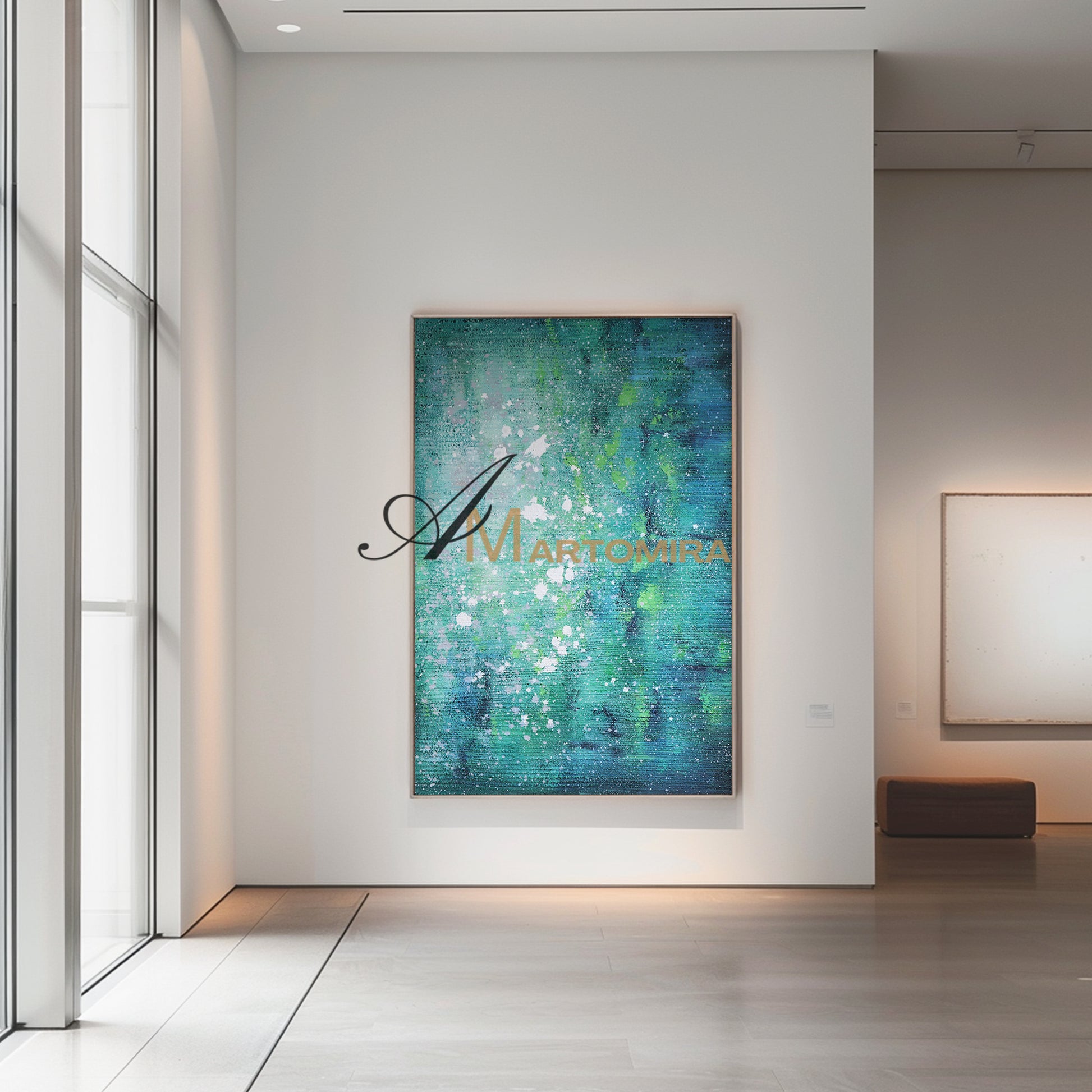 Blue Green Art | Green Abstract Art | Modern Abstract Wall Art | Canvas Art Wall Decor #DF062