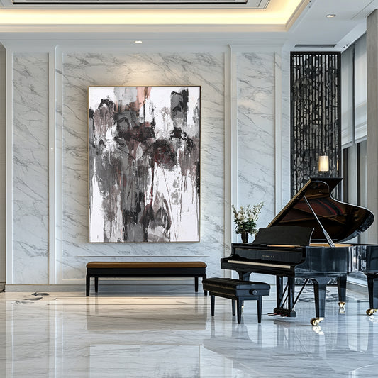 Black And White Canvas Art | Modern Abstract Art | Large Art Canvas #DF029