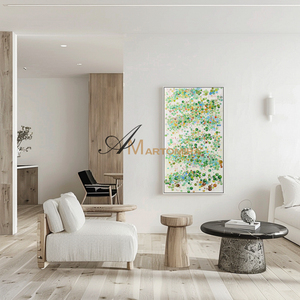 Green Abstract Art | Absrract Circle Paintings | Modern Abstract Art | Wall Art For Bedroom #DF031