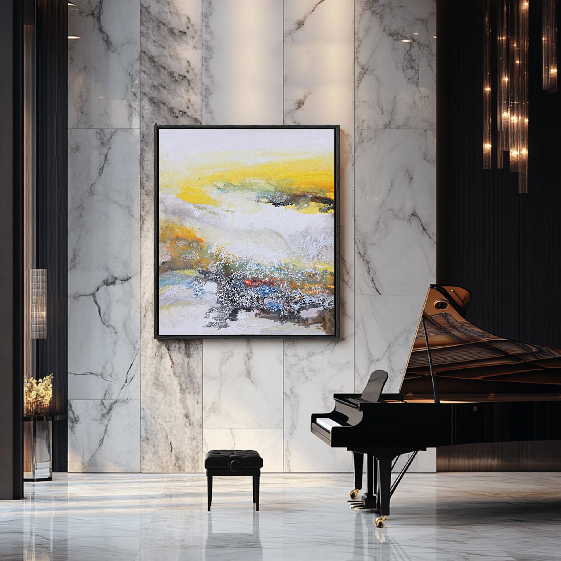 Modern Abstract Art | Abstract Landscape Painting | Wall Art For Living Room #DF028