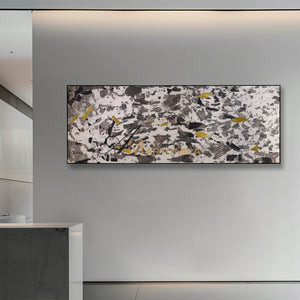 Black And White Wall Art | Abstract Art | Modern Abstract Wall Art | Large Horizontal Wall Art #DF052