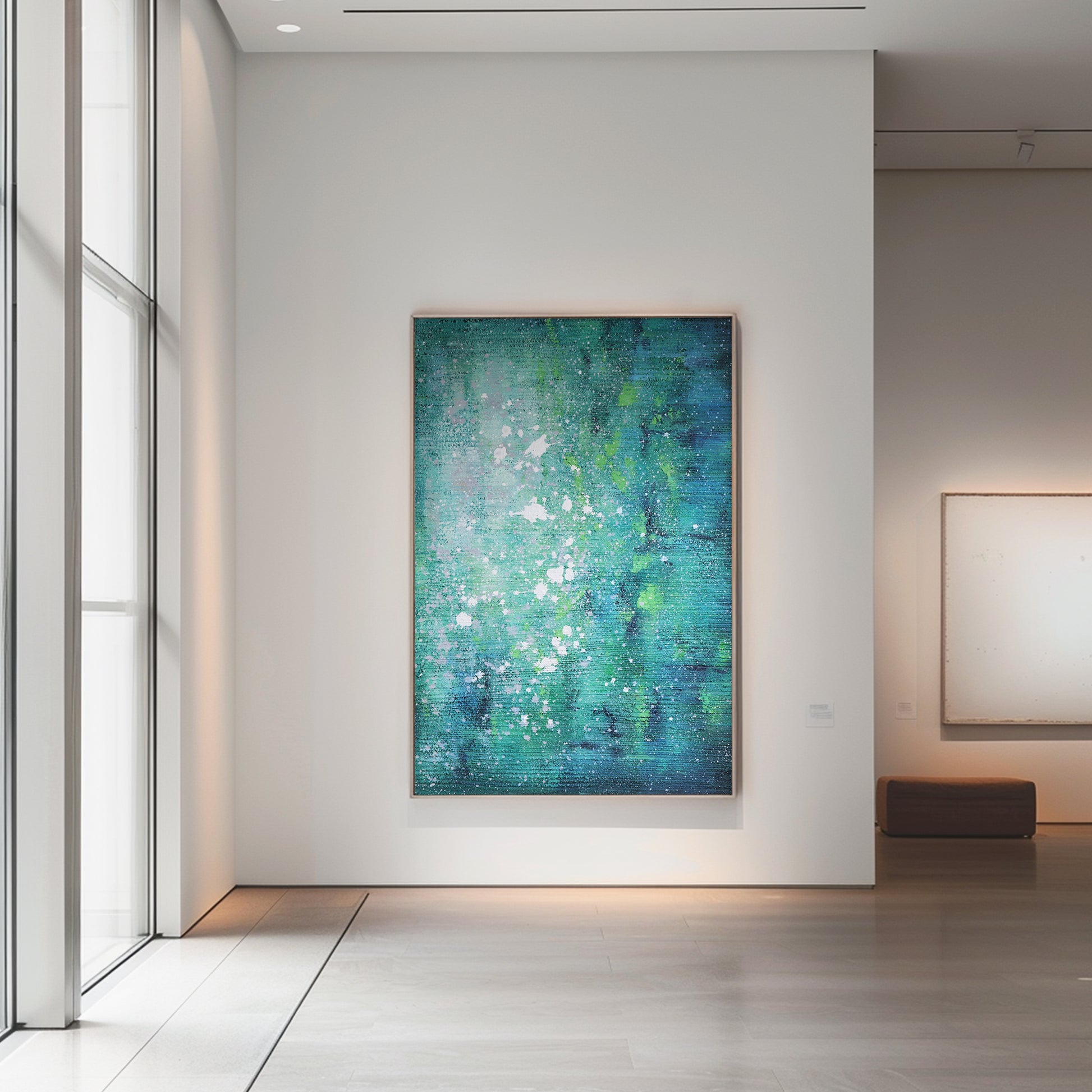 Blue Green Art | Green Abstract Art | Modern Abstract Wall Art | Canvas Art Wall Decor #DF062