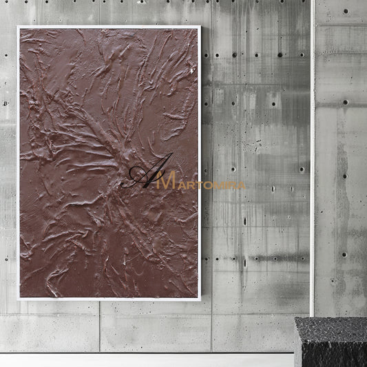 Large Textured Wall Art | Brown Wall Art | Textured Canvas Art | Modern Abstract Art #DF046