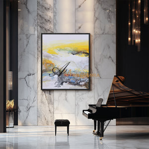 Modern Abstract Art | Abstract Landscape Painting | Wall Art For Living Room #DF028