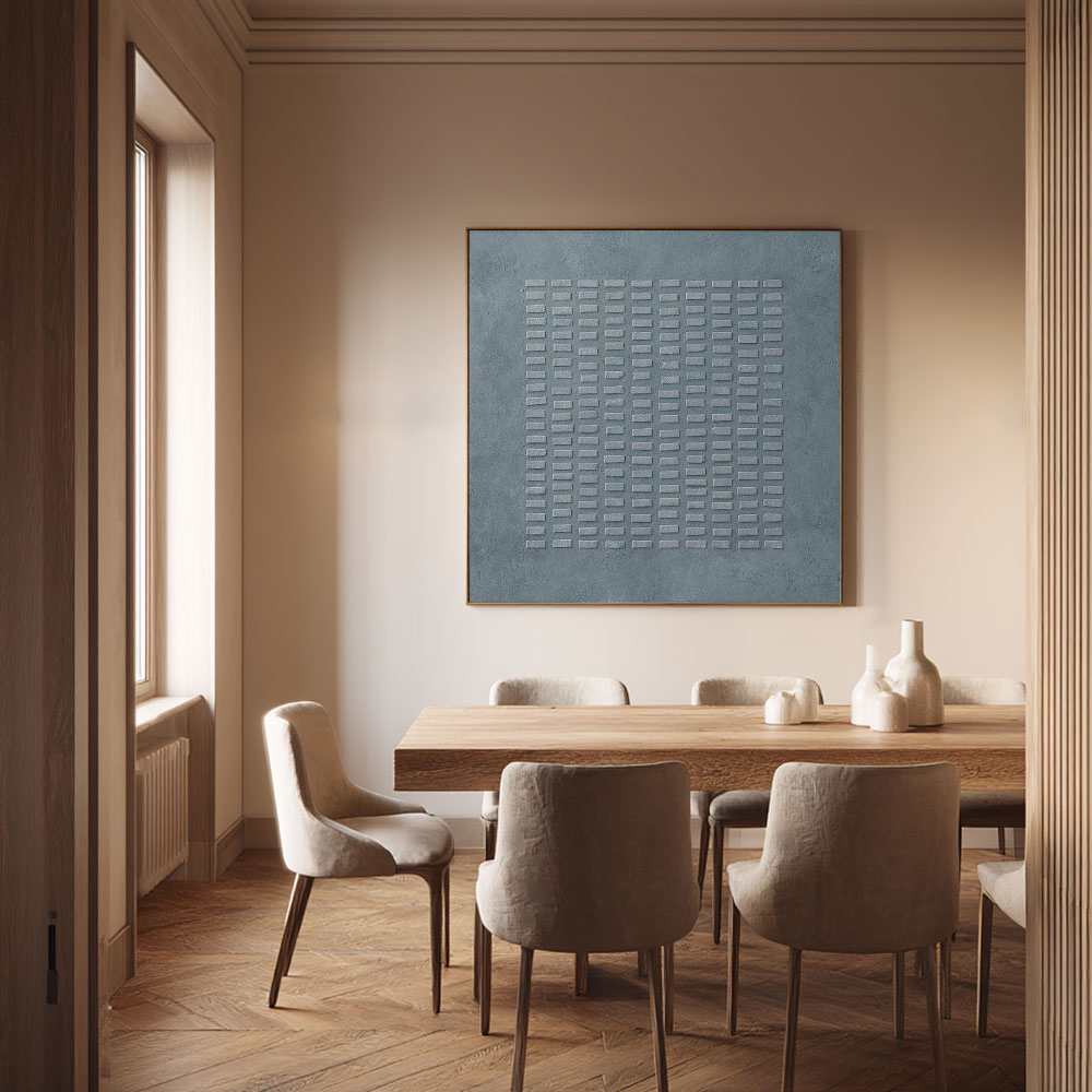 Minimalist Grey Geometric Line Textured 3D Relief Abstract Wall Art Modern Neutral Tonal Framed Decor for Living Room Office Bedroom Hallway Dining Room