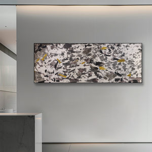 Black And White Wall Art | Abstract Art | Modern Abstract Wall Art | Large Horizontal Wall Art #DF052