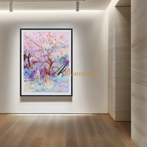 Colorful Wall Art | Modern Abstract Art | Large Canvas wall Art | Painting The Tree #DF006