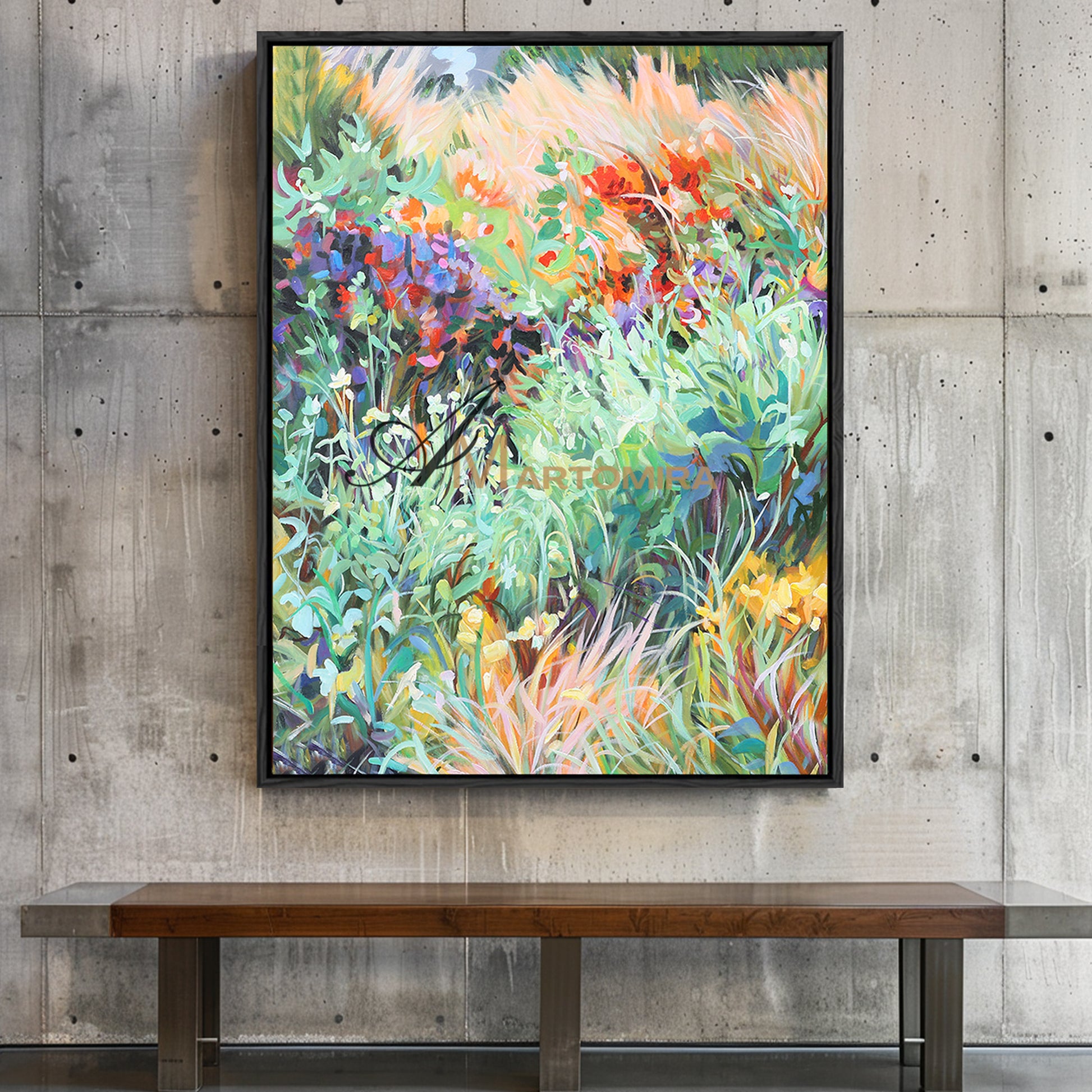 Grass Painting | Painting Grass Green | Colorful Wall Art | Modern Wall Decor Art #DF044