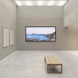 Landscape Wall Art | Blue Ocean Paintings | Large Horizontal Coastal Wall Art | Large Canvas Art #DF047