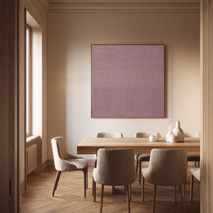 Muted Pink Textured Abstract Wall Art with Geometric Dots and Lines Minimalist Modern Framed Artwork for Contemporary Living Room Bedroom Dining Room Office Hallway Decor