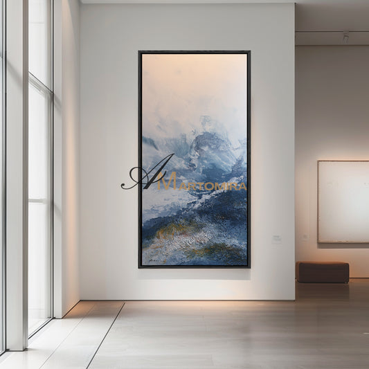 Landscape Wall Art | Mountain Wall Art | Landscape Art Oil Painting | Modern Abstract Wall Art #DF057