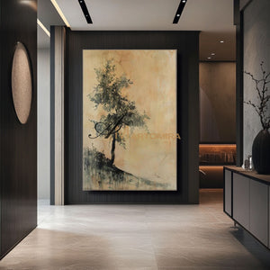 Paintings Of Trees | Abstract Canvas Wall Art | Wabi-Sabi Wall Art | Large Wall Art #MF004