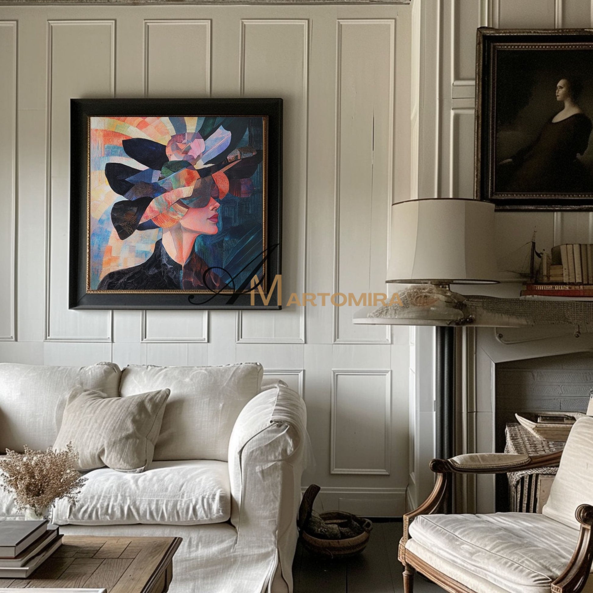 Abstract Painting Woman | Colorful Abstract Art | Abstract Portrait Painting  | Canvas Art Wall  #AP048