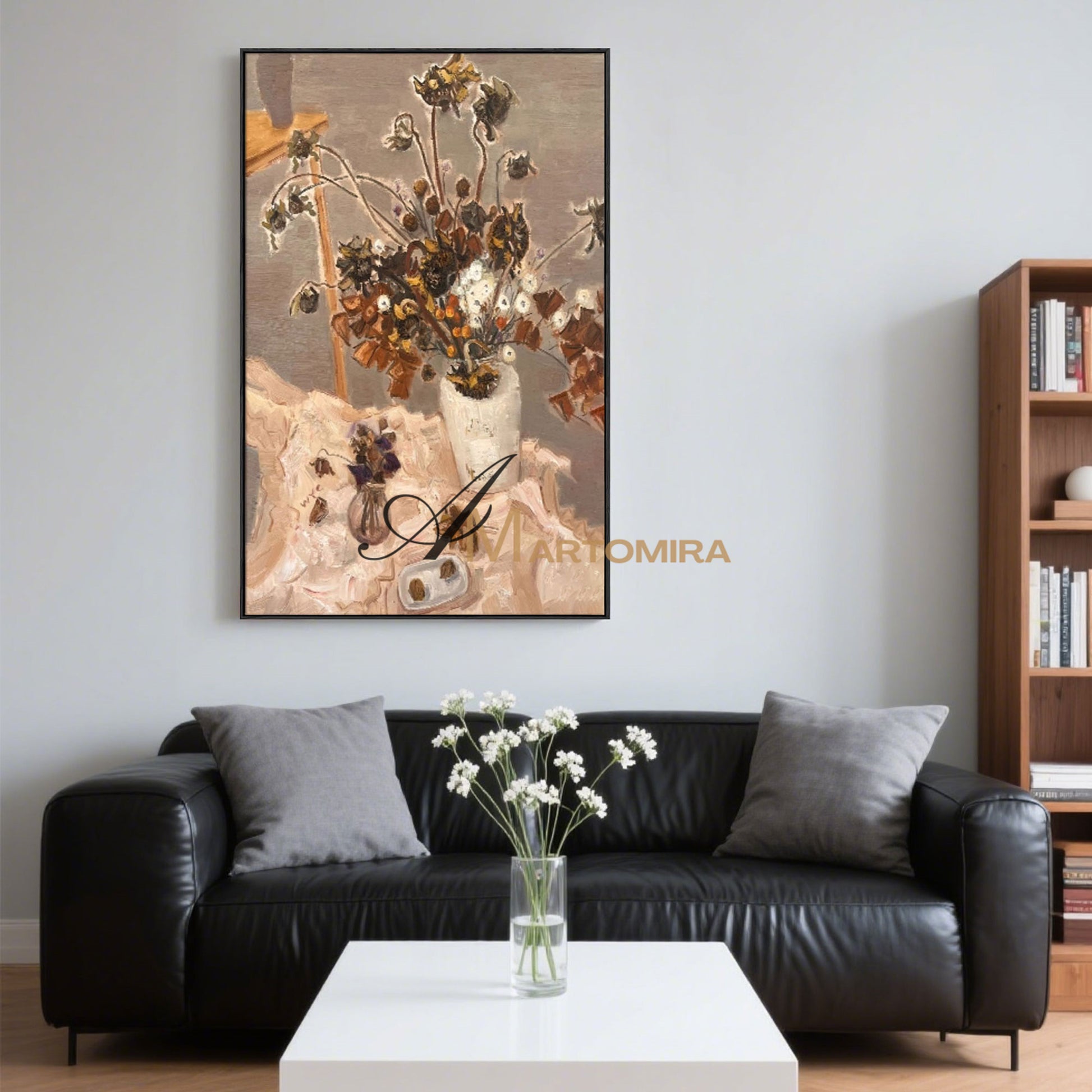 Acrylic Flower Painting | Large Flower Wall Art | Floral Wall Art For Living Room  #MF030