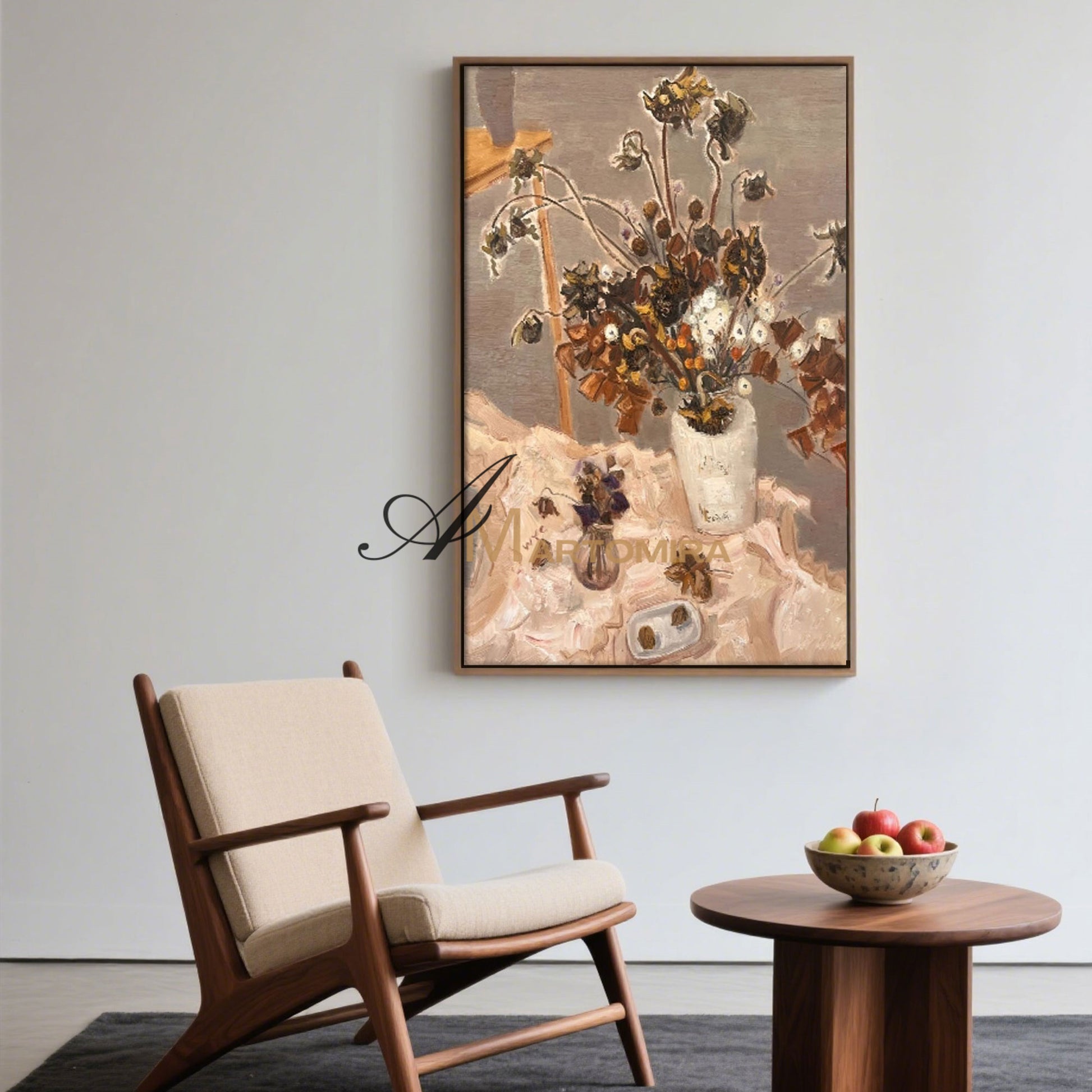 Acrylic Flower Painting | Large Flower Wall Art | Floral Wall Art For Living Room  #MF030