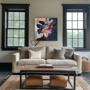 Abstract Painting Woman | Colorful Abstract Art | Abstract Portrait Painting  | Canvas Art Wall  #AP048
