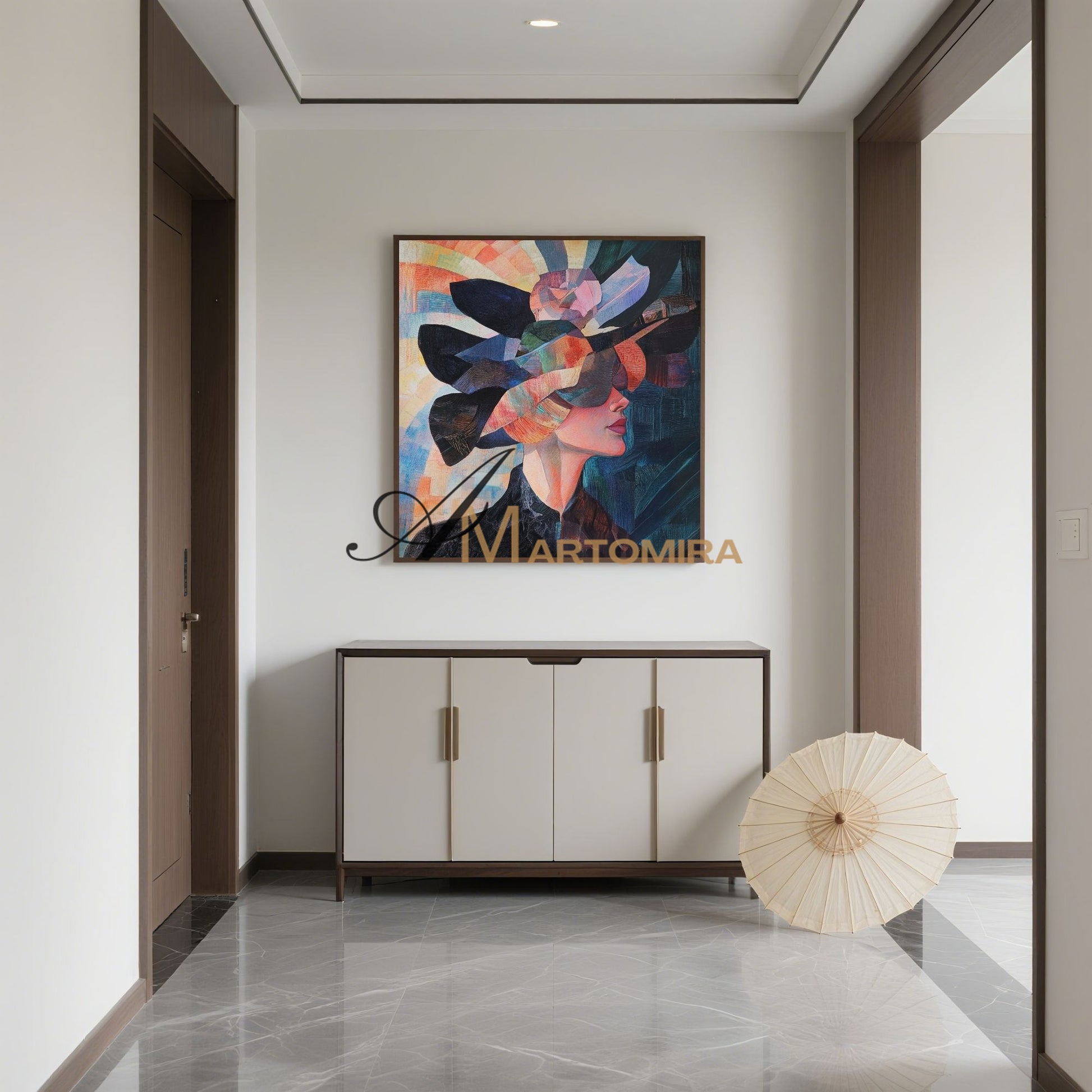 Abstract Painting Woman | Colorful Abstract Art | Abstract Portrait Painting  | Canvas Art Wall  #AP048