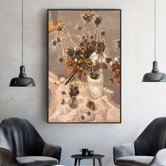 Acrylic Flower Painting | Large Flower Wall Art | Floral Wall Art For Living Room  #MF030