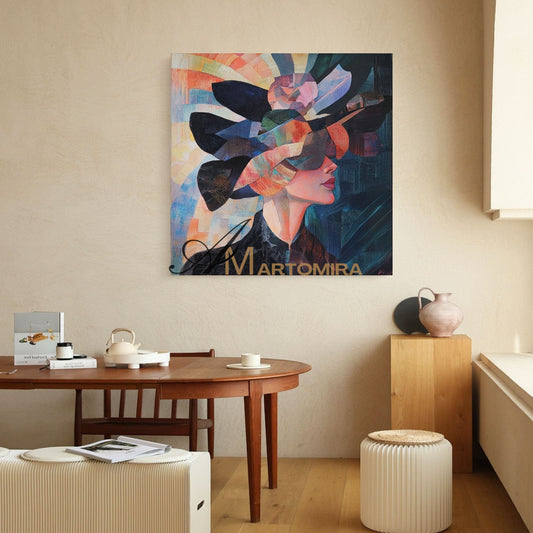 Abstract Painting Woman | Colorful Abstract Art | Abstract Portrait Painting  | Canvas Art Wall  #AP048