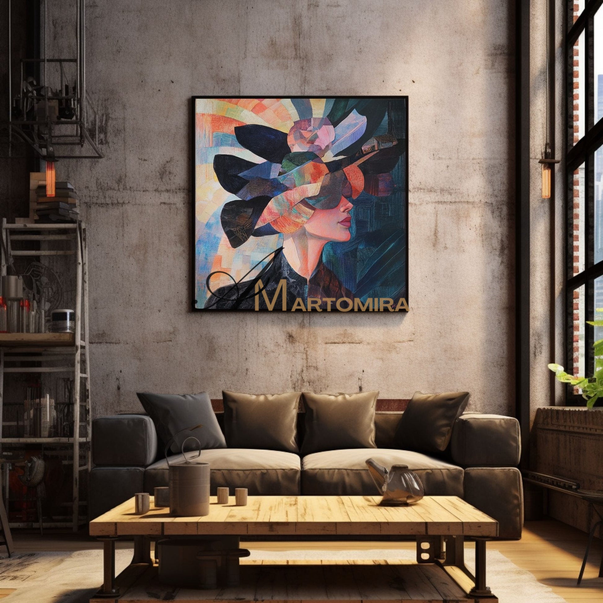 Abstract Painting Woman | Colorful Abstract Art | Abstract Portrait Painting  | Canvas Art Wall  #AP048