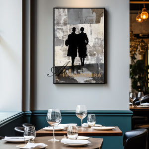 Oil Painting | Abstract People Painting | Modern Abstract Art Black And White | Living Room Wall Art #AP011