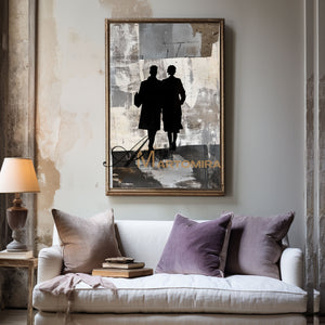 Oil Painting | Abstract People Painting | Modern Abstract Art Black And White | Living Room Wall Art #AP011