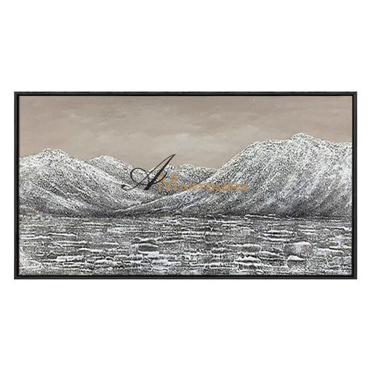 Landscape Wall Art | Acrylic Mountain Painting | Large Abstract Landscape Wall Art  #MF034