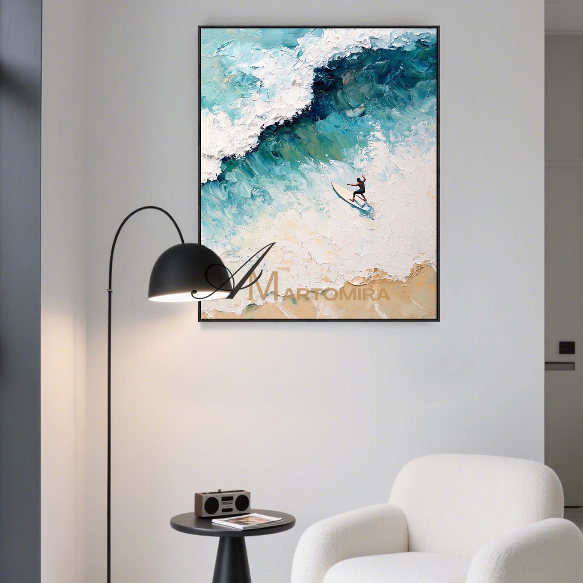 Beach Canvas | Blue Ocean Paintings | Beach Paintings On Canvas | Wall Art Decor #POS136