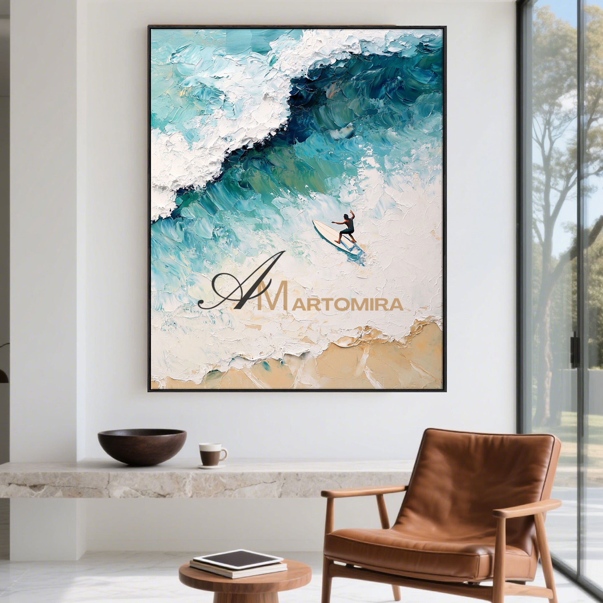 Beach Canvas | Blue Ocean Paintings | Beach Paintings On Canvas | Wall Art Decor #POS136