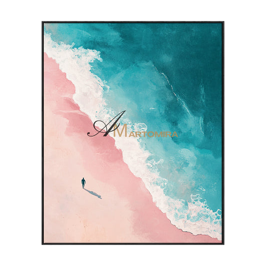 Painting On The Beach | Ocean Wall Art | Extra Large Landscape Wall Art | Acrylic Paint  #POS137