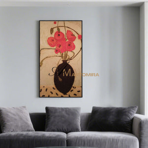 Abstract Flower Paintings | Floral Painting Acrylic | Paintings Of Flowers In Vase | Oil Painting #MF035