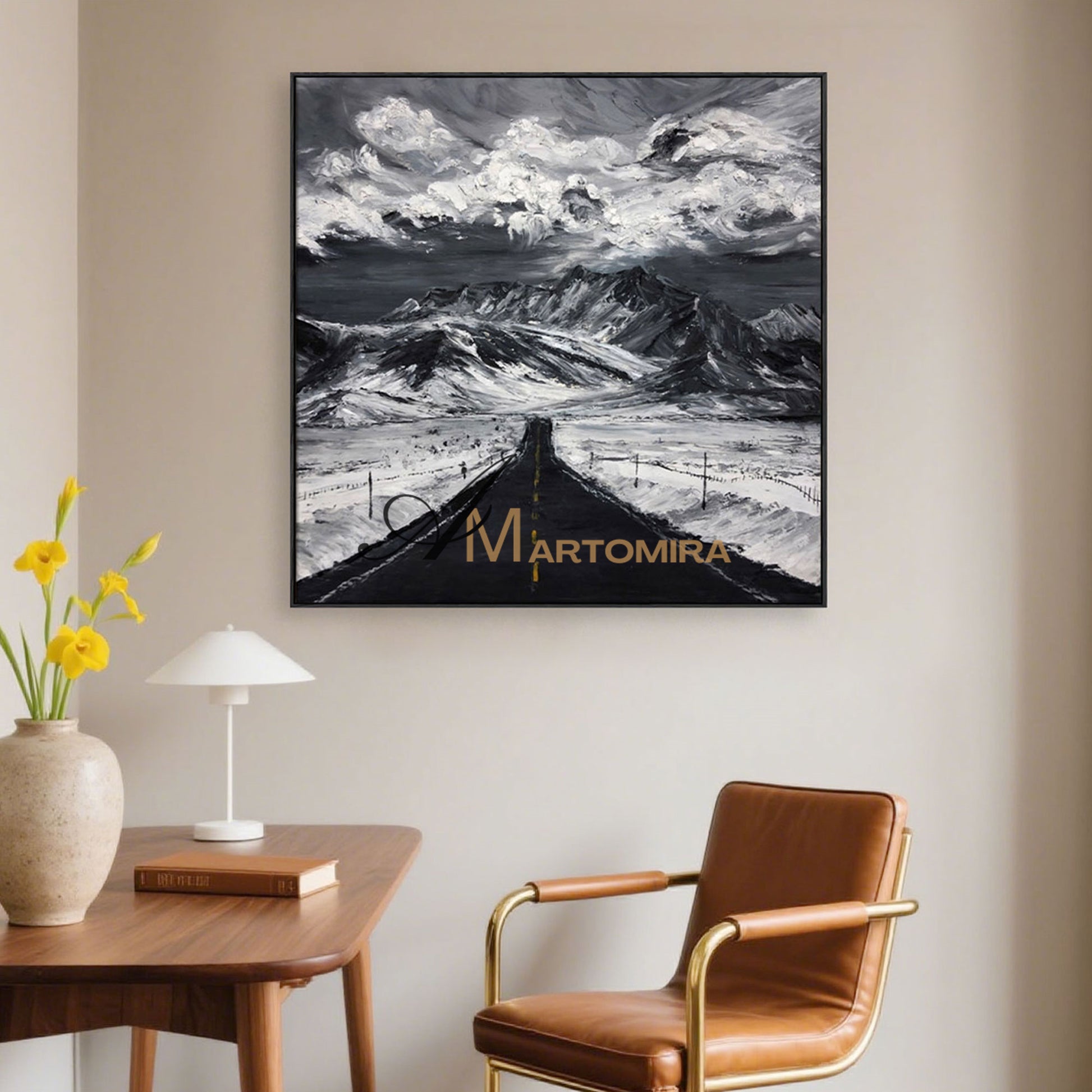 Landscape Wall Art | Mountain Landscape Art | Snowy Landscape Art | Extra Large Landscape Wall Art #MF036