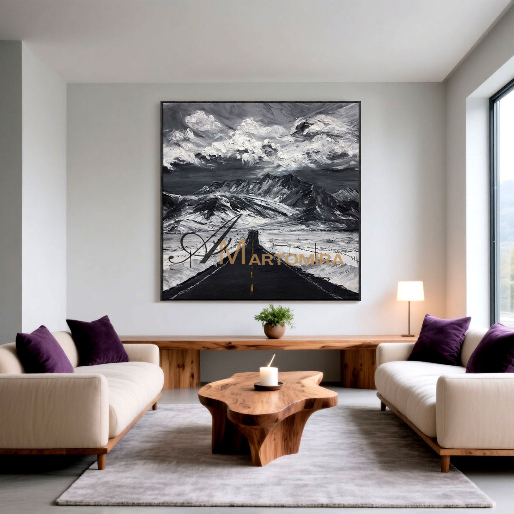 Landscape Wall Art | Mountain Landscape Art | Snowy Landscape Art | Extra Large Landscape Wall Art #MF036