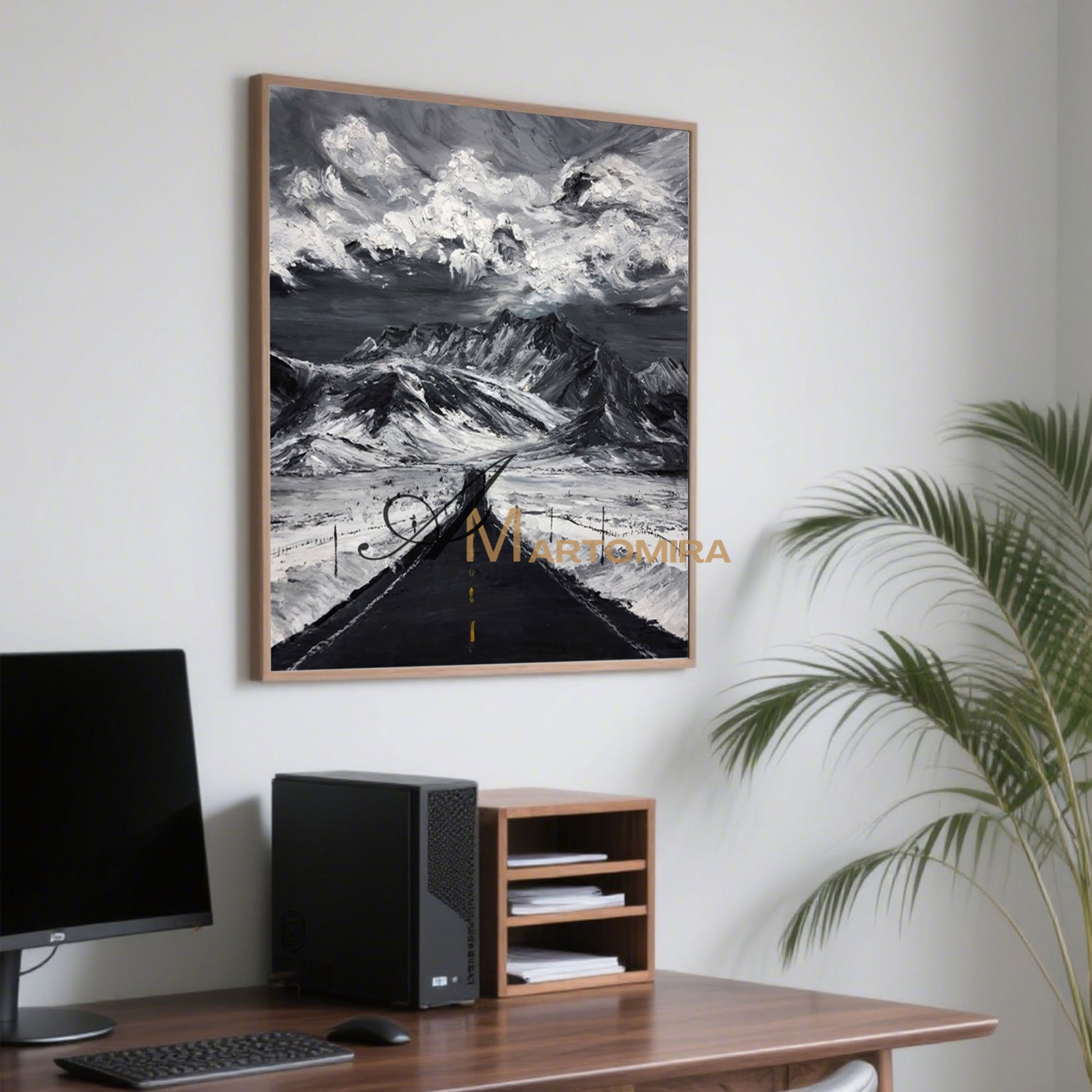 Landscape Wall Art | Mountain Landscape Art | Snowy Landscape Art | Extra Large Landscape Wall Art #MF036