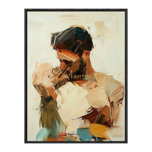 Lovers Art | Abstract Portraits | Abstract Art Paintings | Large Canvas Wall Art #AP035