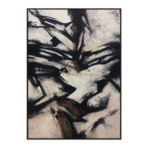 Abstract Wall Art | Large Living Room Wall Art | Abstract Modern Wall Art | Black Wall Art #MF037