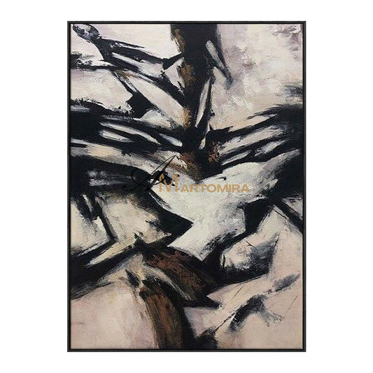 Abstract Wall Art | Large Living Room Wall Art | Abstract Modern Wall Art | Black Wall Art #MF037