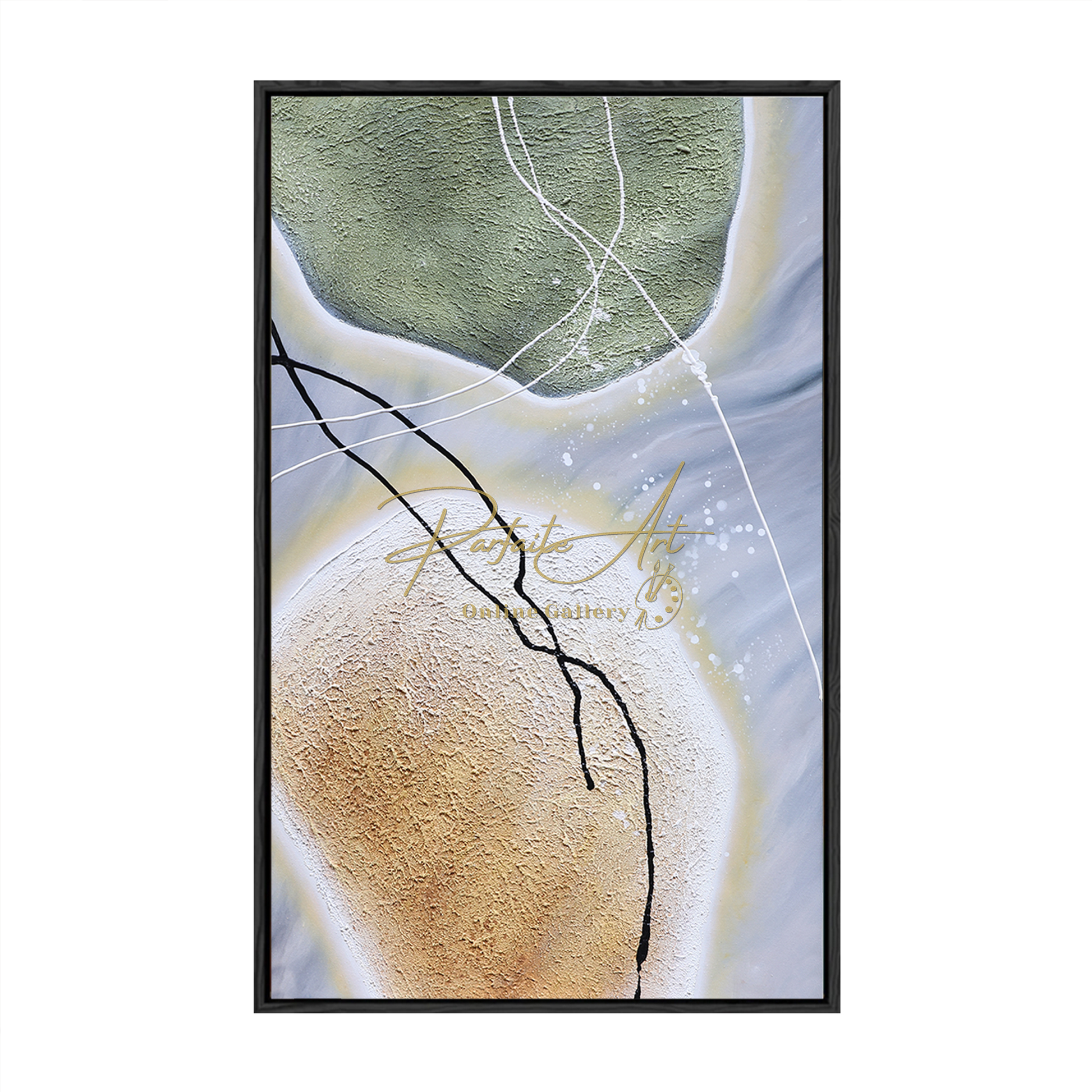 Seni Kanvas Bertekstur | Seni Dinding Bertekstur Besar | Seni Dinding Abstrak Modern | Seni Geometris Abstrak #DF012