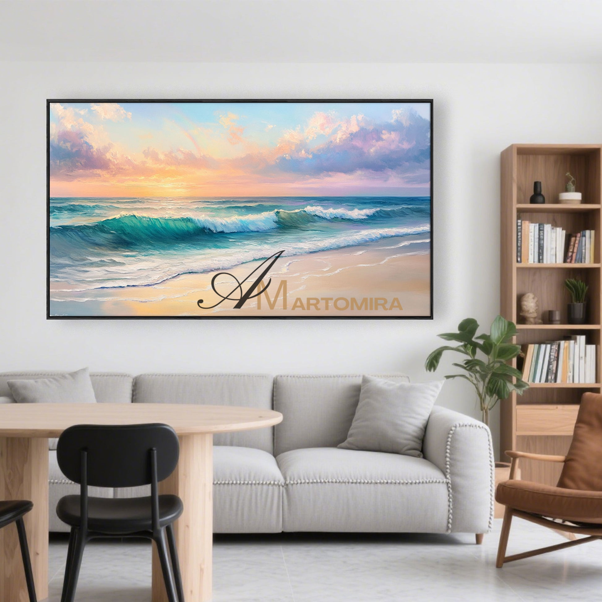 Beach Art Paintings | Paintings Of The Beach At Sunset | Landscape Wall Art | Canvas Wall Decor #POS140