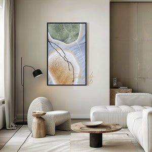 Seni Kanvas Bertekstur | Seni Dinding Bertekstur Besar | Seni Dinding Abstrak Modern | Seni Geometris Abstrak #DF012