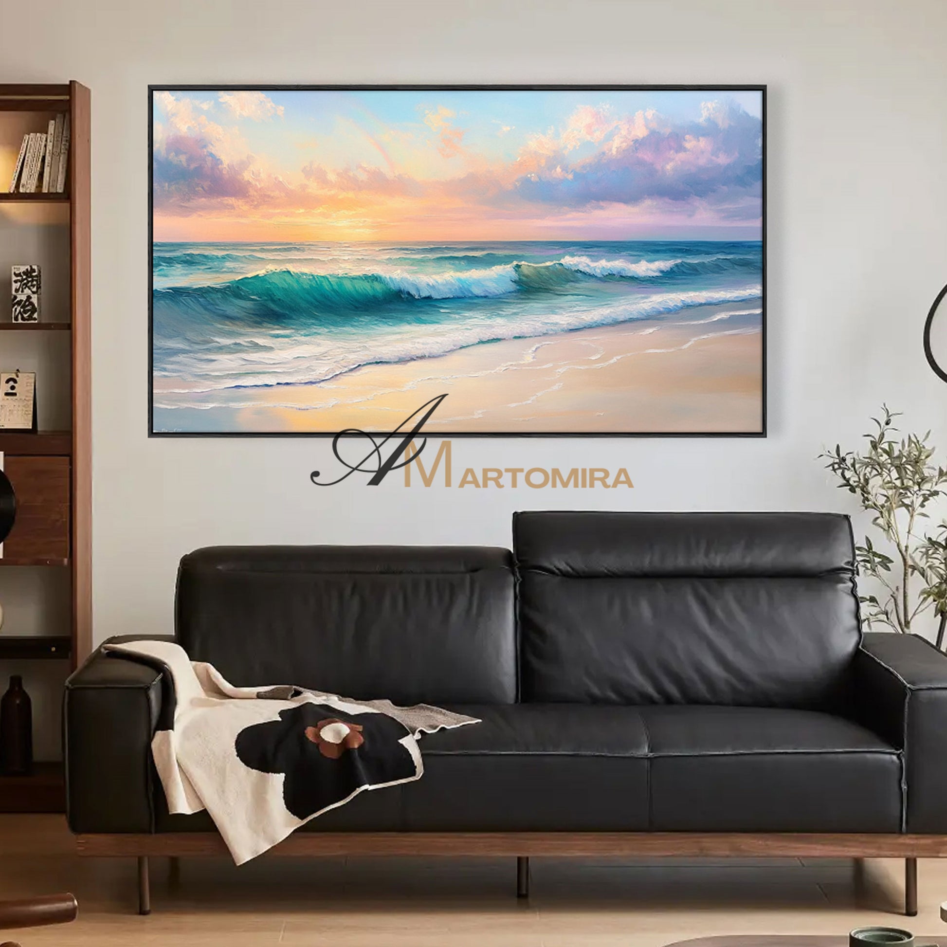Beach Art Paintings | Paintings Of The Beach At Sunset | Landscape Wall Art | Canvas Wall Decor #POS140