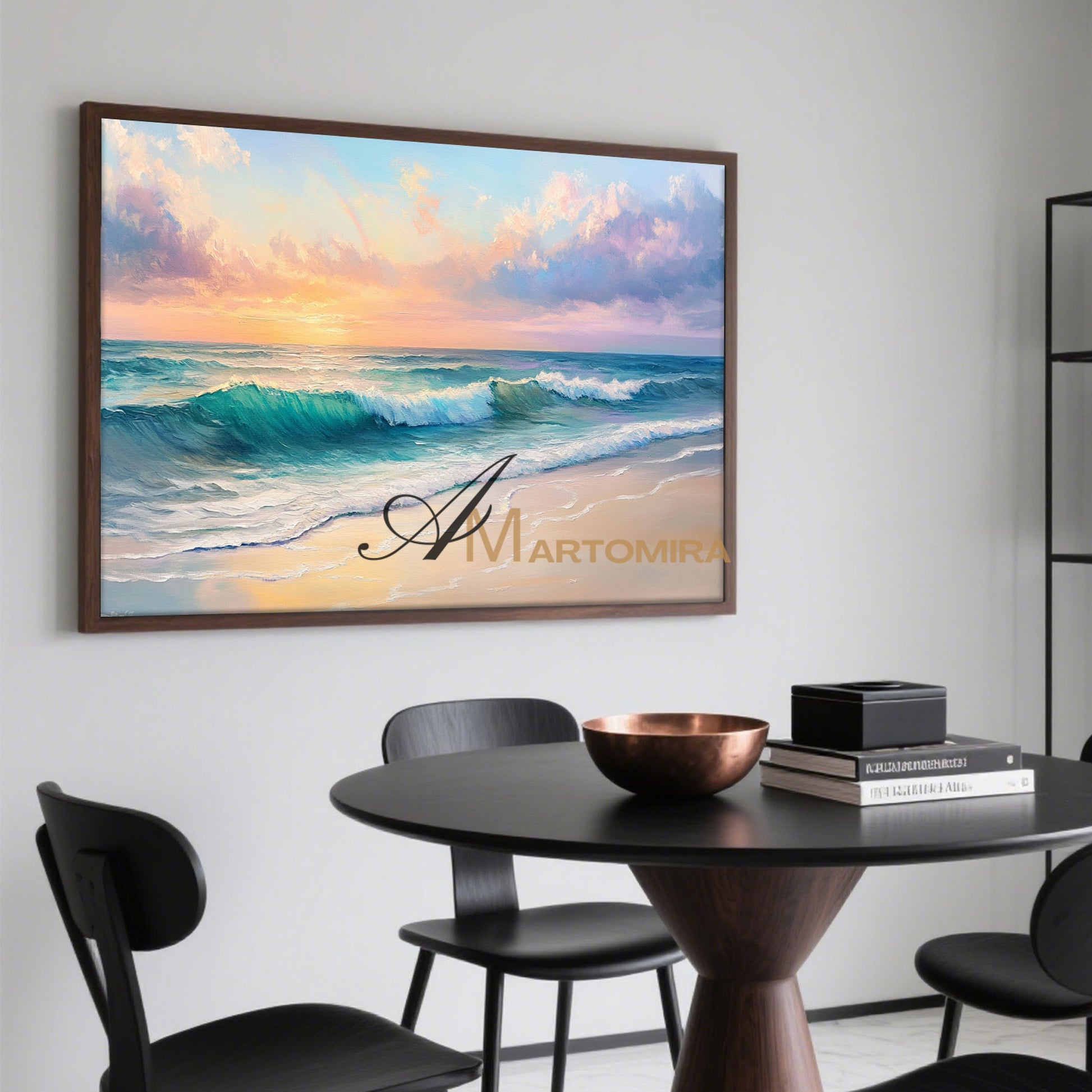 Beach Art Paintings | Paintings Of The Beach At Sunset | Landscape Wall Art | Canvas Wall Decor #POS140