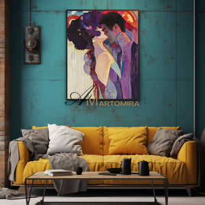 Abstract Lovers Art | Colorful Painting | Wall Art For Bedroom | Abstract Wall Art #AP018