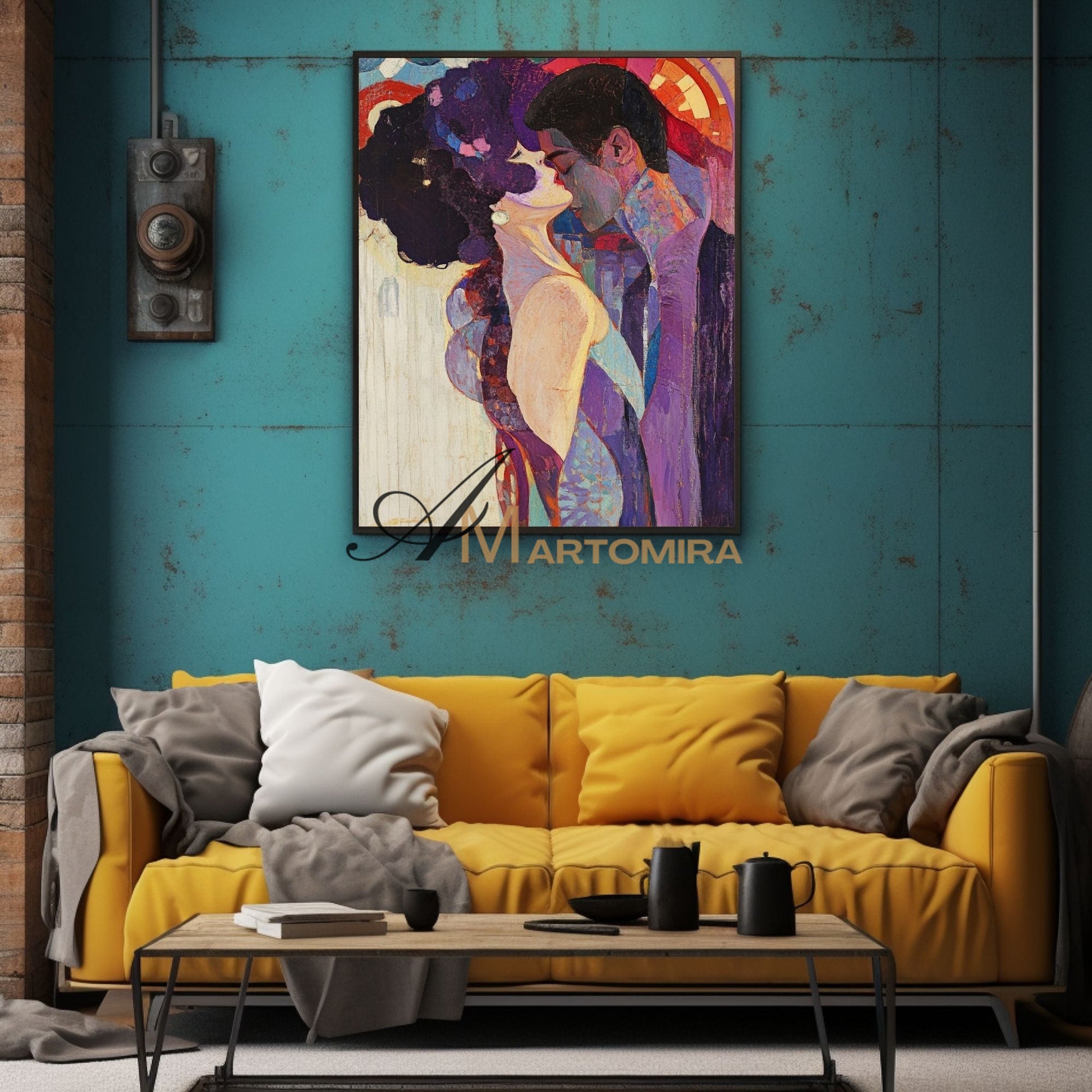 Abstract Lovers Art | Colorful Painting | Wall Art For Bedroom | Abstract Wall Art #AP018