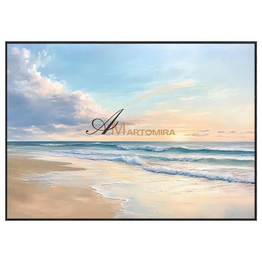 Ocean Sunset Painting | Landscape Art Paintings | Landscape Wall Art For Living Room | Acrylic Paint #POS141
