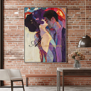 Abstract Lovers Art | Colorful Painting | Wall Art For Bedroom | Abstract Wall Art #AP018
