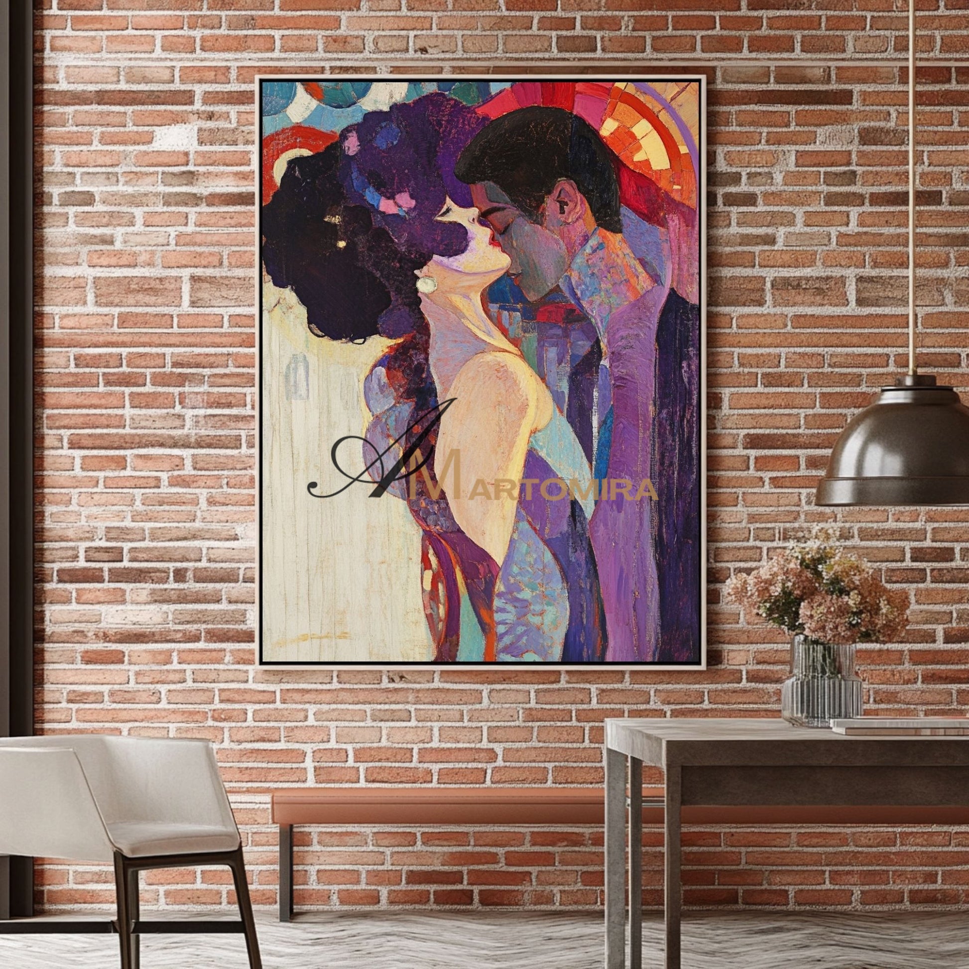 Abstract Lovers Art | Colorful Painting | Wall Art For Bedroom | Abstract Wall Art #AP018